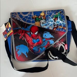 Marvel Spider-Man Black and Blue Messenger Bag